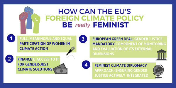 Key steps towards an EU feminist foreign climate policy