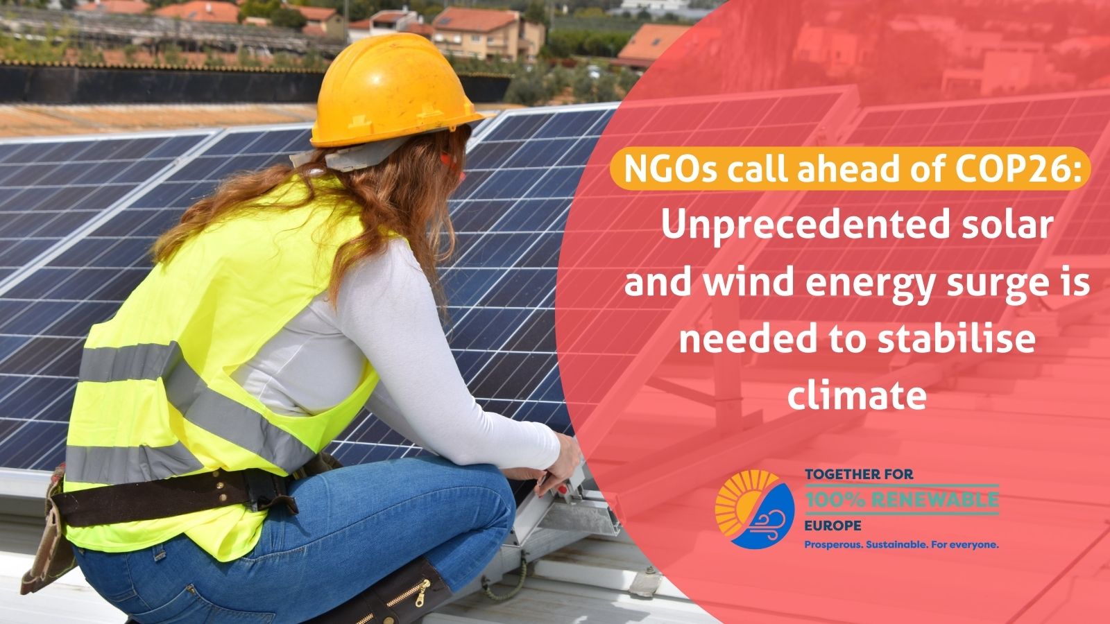 NGOs call ahead of COP26: Unprecedented solar and wind energy surge is needed to stabilise climate
