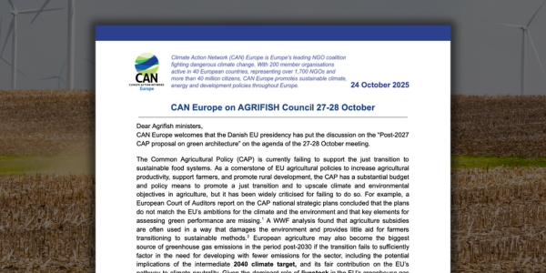 Letter: Call for an ambitious Post-2027 Common Agricultural Policy