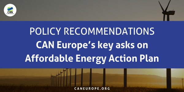 CAN Europe’s key asks on Affordable Energy Action Plan