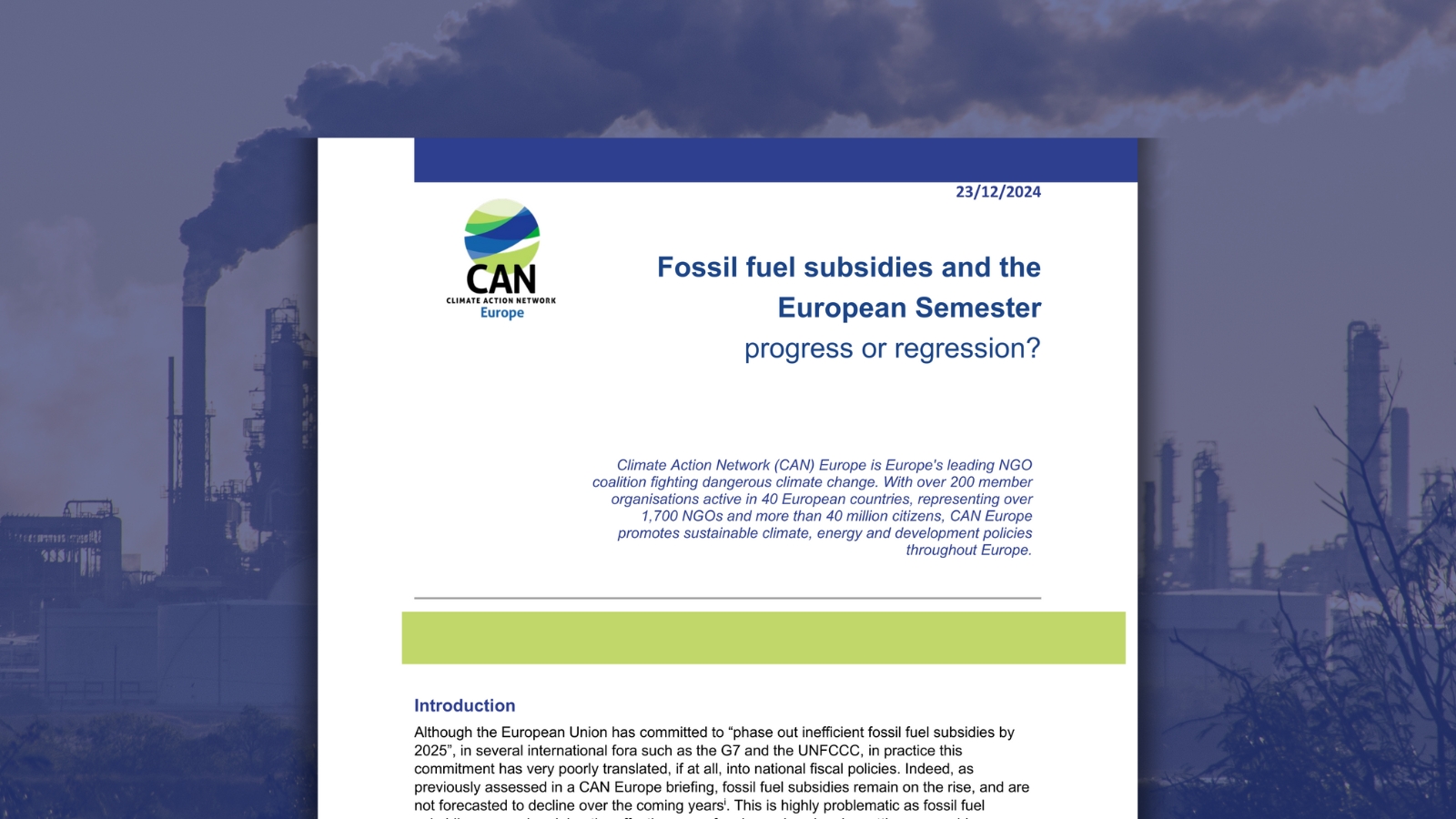 Briefing: Fossil fuel subsidies and the European Semester – Progress or regression?