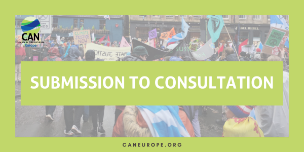 CAN EUROPE’S Submission on the process of creating the EU 2025 reference scenario