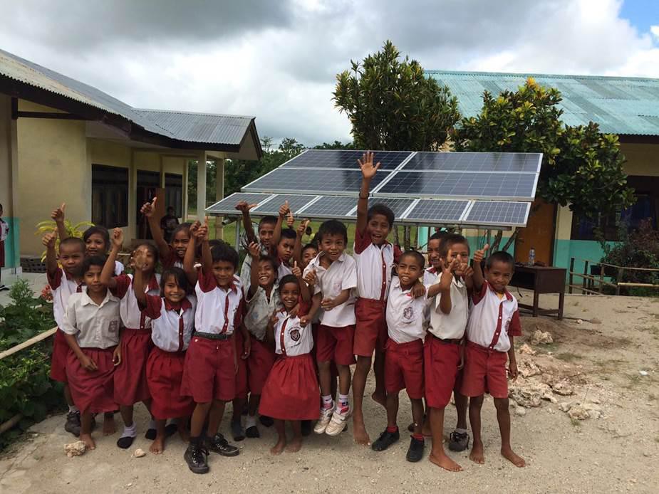 A local school being powered by free, sustainable solar energy