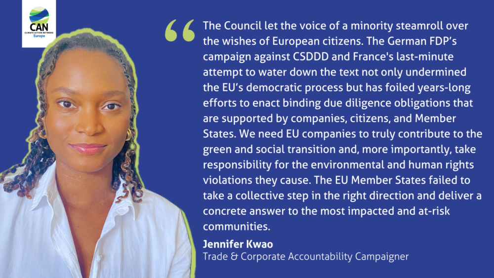 REACTION: EU Council's failure to endorse CSDDD is a major setback on corporate accountability